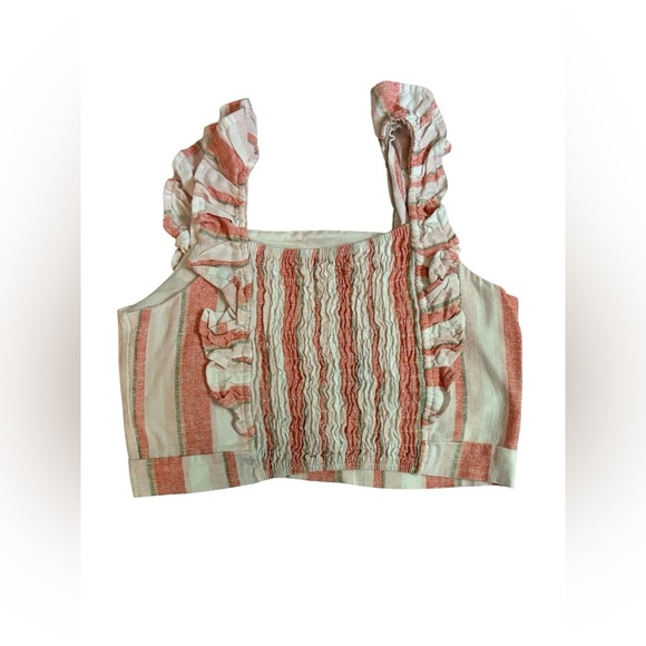 Paisley lane Striped Ruffle Crop Top and Pants Set size:8 - Picture 5 of 6